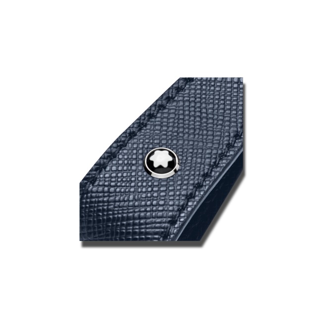 MONTBLANC 128599 SARTORIAL PORTACHIAVI IN PELLE DOPPIO ANELLO COLORE BLU - immagine 2