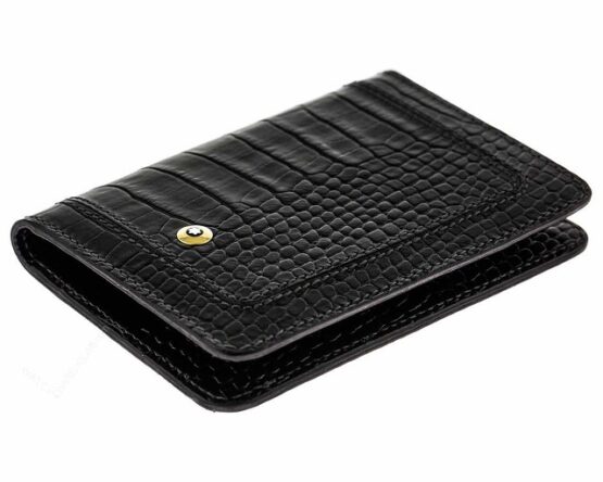MONTBLANC 107605 PORTA CARTE DI CREDITO LA VIE BOHEME VITELLO STAMPA COCCO NERO - immagine 3