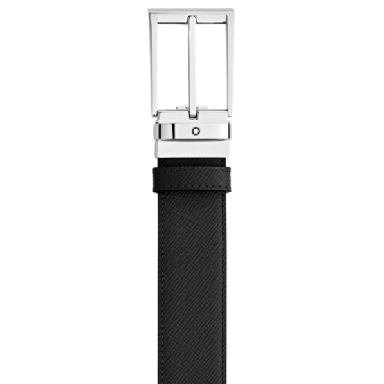 MONTBLANC 118438 CINTURA MM35 VITELLO SAFFIANO REVERSIBILE COLORE NERO/BLU - immagine 3