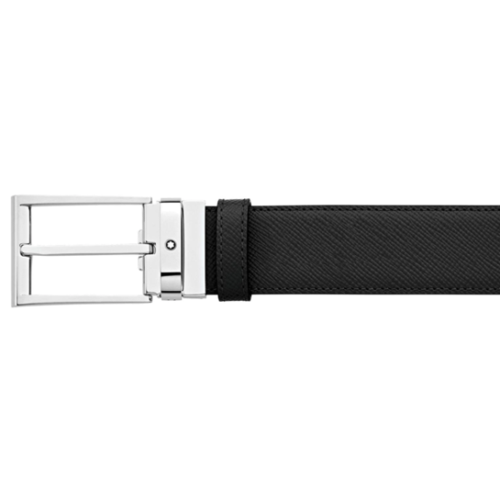 MONTBLANC 118438 CINTURA MM35 VITELLO SAFFIANO REVERSIBILE COLORE NERO/BLU - immagine 2