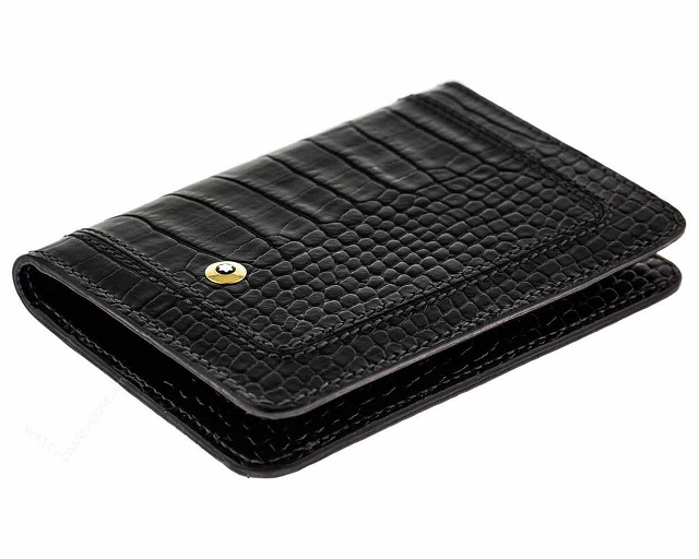 MONTBLANC 107605 PORTA CARTE DI CREDITO LA VIE BOHEME VITELLO STAMPA COCCO NERO - immagine 3