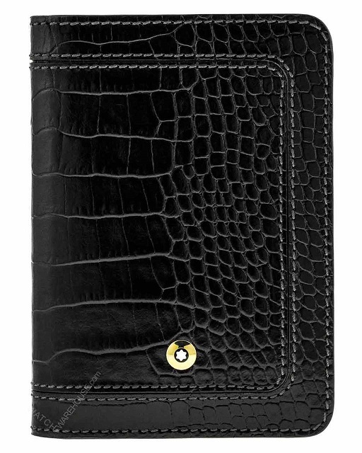 MONTBLANC 107605 PORTA CARTE DI CREDITO LA VIE BOHEME VITELLO STAMPA COCCO NERO