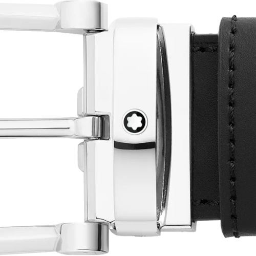 MONTBLANC 128784 CINTURA BICOLORE MM35 FIBBIA A FERRO DI CAVALLO - immagine 2