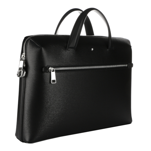 MONTBLANC 129190 MEISTERSTUCK 4810 BORSA PORTADOCUMENTI NERA SOTTILE - immagine 2