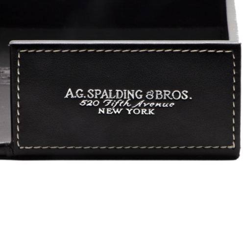 A.G. SPALDING&BROS 584284U900 VASCHETTA PORTAPRATICHE  IN PELLE COLORE NERO - immagine 2