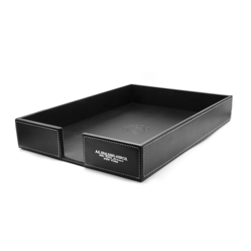 A.G. SPALDING&BROS 584284U900 VASCHETTA PORTAPRATICHE  IN PELLE COLORE NERO