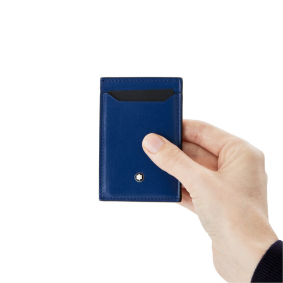 MONTBLANC 129684 MEISTERSTÜCK CUSTODIA PER 3 CARTE DI CREDITO COLORE BLU - immagine 3