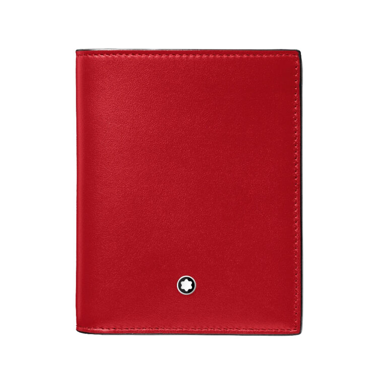 MONTBLANC 129679 MEISTERSTÜCK PORTAFOGLI COMPATTO 6CC DOPPIO COLORE ROSSO/NERO
