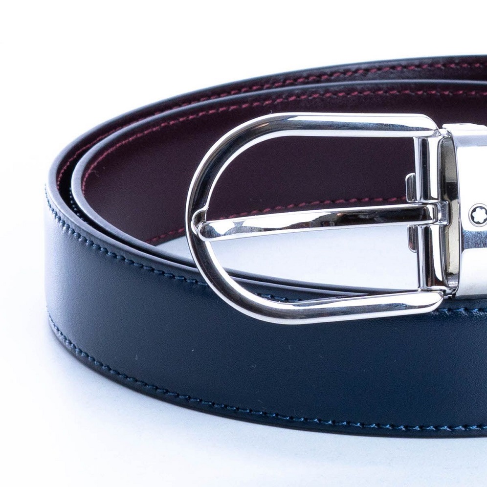 MONTBLANC 128754 CINTURA FIBBIA AD ARDIGLIONE MM30 REVERSIBILE DOPPIO COLORE - immagine 2