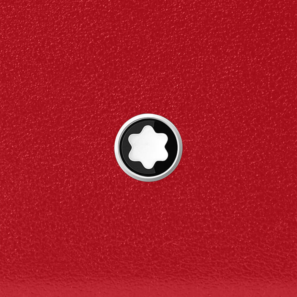 MONTBLANC 129685 PORTACARTE MEISTERSTÜCK IN PELLE COLORE ROSSO E NERO - immagine 4