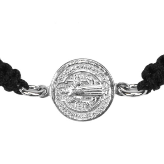 AMORE SACRO 100B1002 BRACCIALE DONNA INTRECCIATO E MEDAGLIA ROTONDA IN ARGENTO - immagine 2