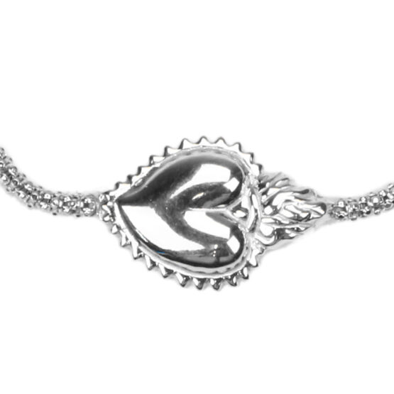 AMORE SACRO 100B1009 BRACCIALE DONNA IN ARGENTO STERLING CON MEDAGLIETTA A CUORE - immagine 2