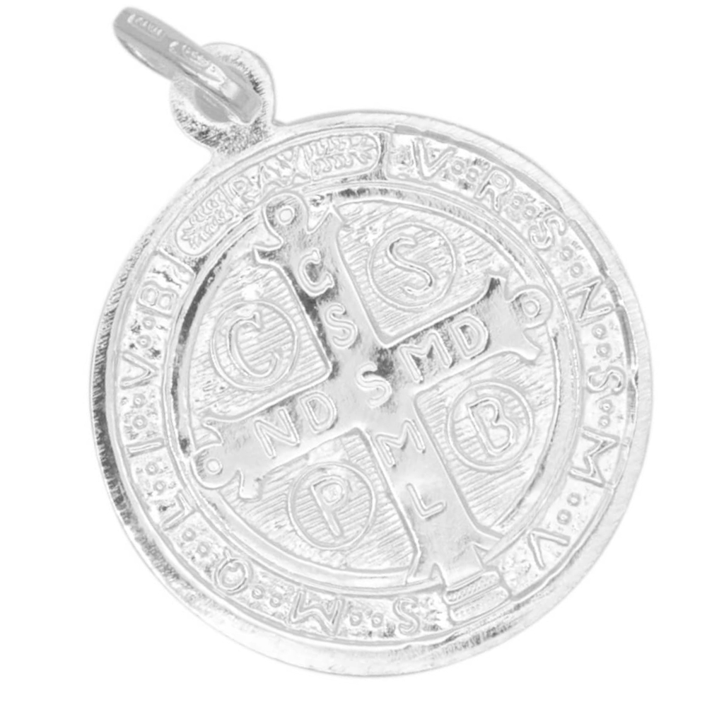 AMORE SACRO 100M1006/07/08/09 CIONDOLO SAN BENEDETTO ARGENTO - immagine 2