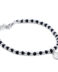 AMORE SACRO 100B1012 BRACCIALE INTRECCIATO CON PERLINE E MEDAGLIETTA ROTONDA IN ARGENTO