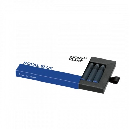 MONTBLANC 128198 INK CARTRIDGE ROYAL BLUE CONF. 8 PEZZI