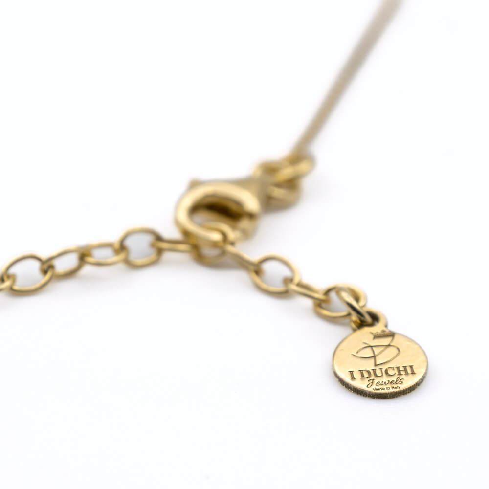 I DUCHI 11208103 CATENINA ARGENTO E PENDENTE LETTERA C CON PIETRE MULTICOLORE - immagine 3