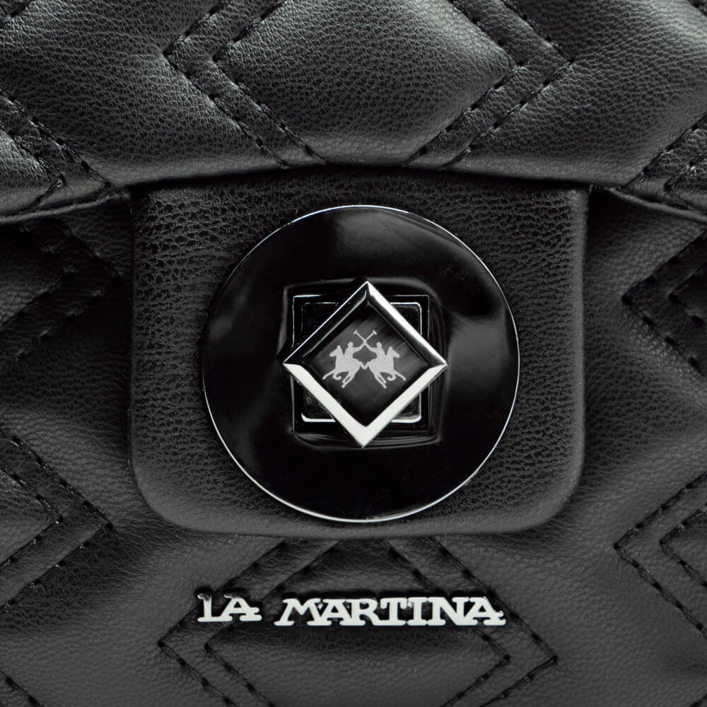 LA MARTINA BORSA BRIANA COLORE NERO LMBA00941T METALLI FINITURA CANNA DI FUCILE - immagine 2