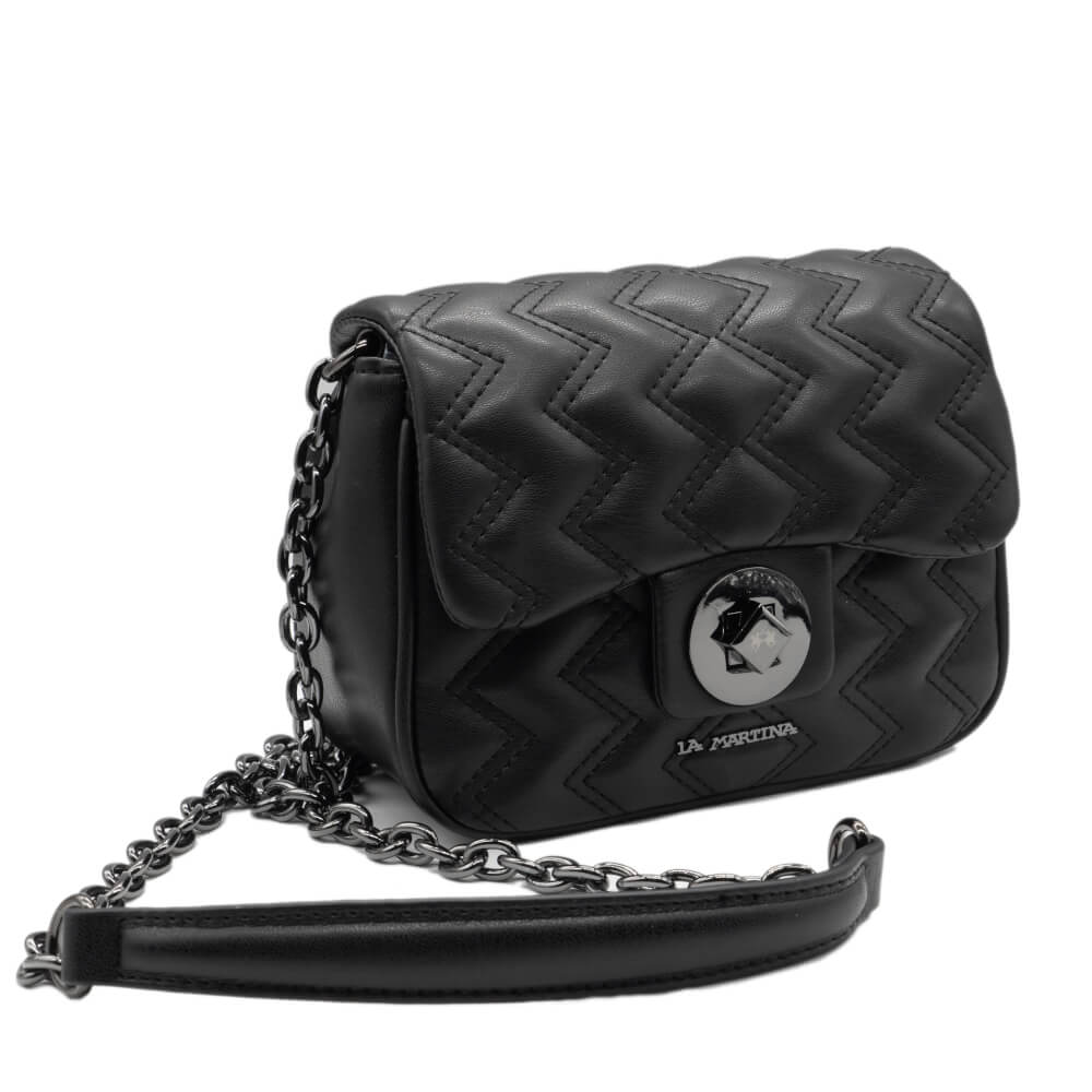 LA MARTINA BORSA BRIANA COLORE NERO LMBA00941T METALLI FINITURA CANNA DI FUCILE