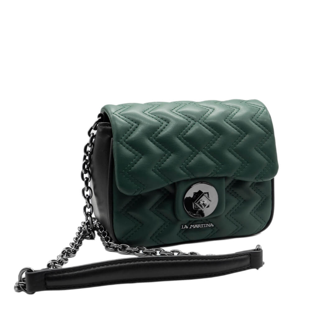 LA MARTINA BORSA BRIANA COLORE VERDE LMBA00941T METALLI FINITURA CANNA DI FUCILE