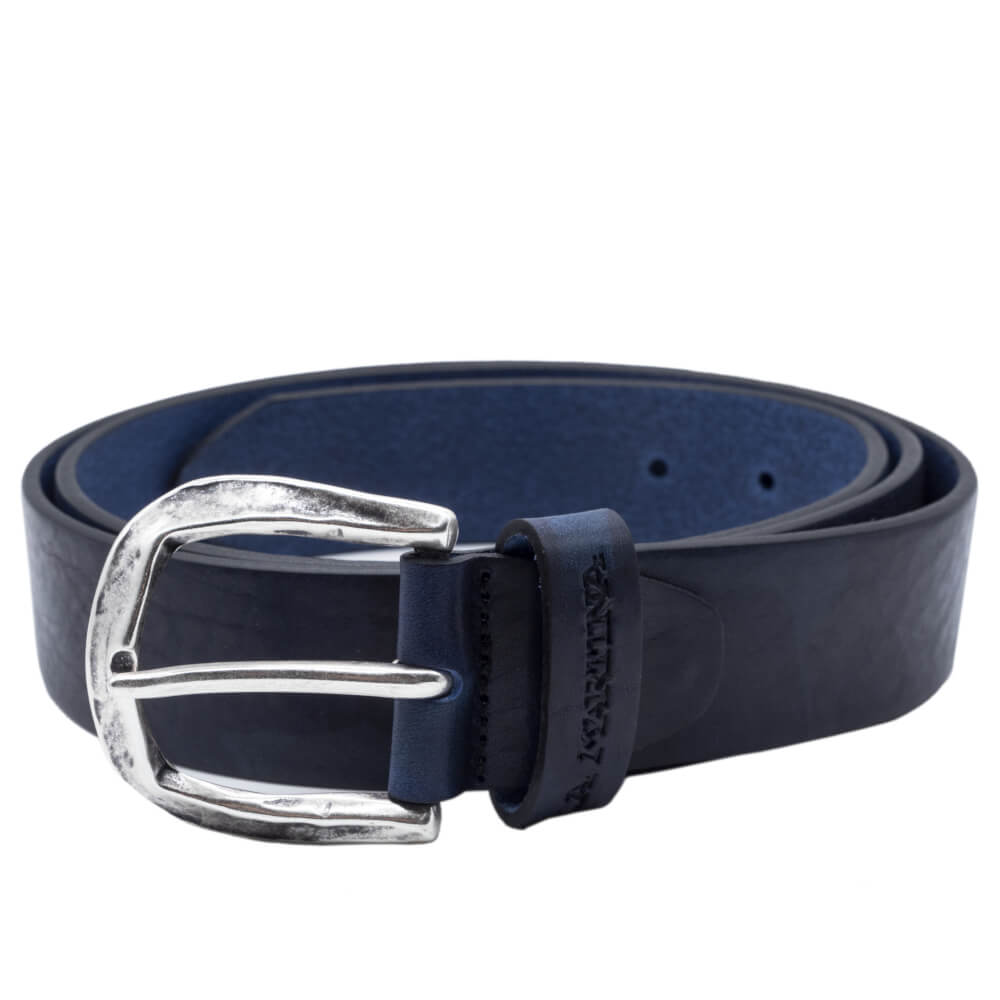 LA MARTINA CINTURA SPORTIVA LMCU01016M125 PELLE COLORE BLU MACULATO CM 3,5 x 125