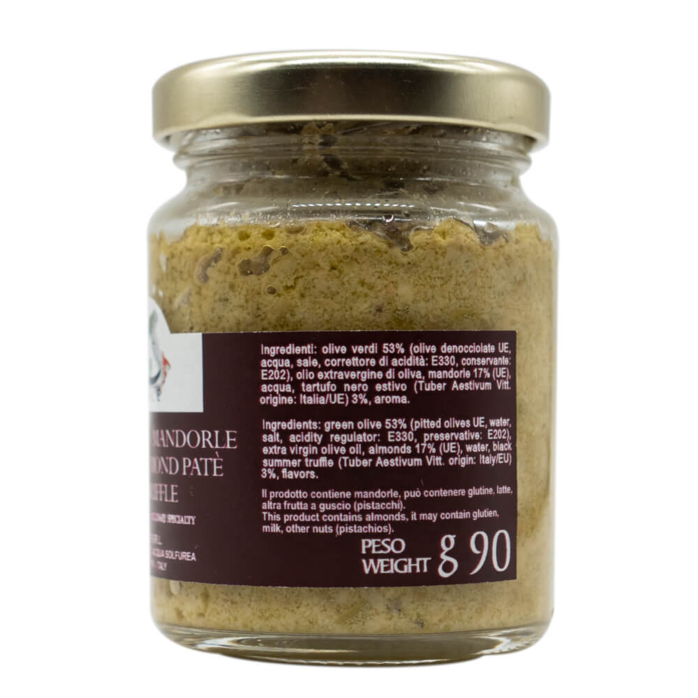 LOSTIVALE PATÈ DI OLIVE E MANDORLE CON TARTUFO 90G - LOST39 - LUXURY FOOD - immagine 2