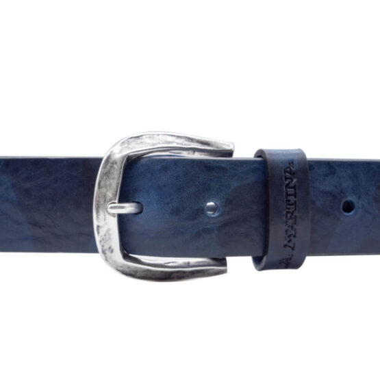 LA MARTINA CINTURA SPORTIVA LMCU01016M125 PELLE COLORE BLU MACULATO CM 3,5 x 125 - immagine 2