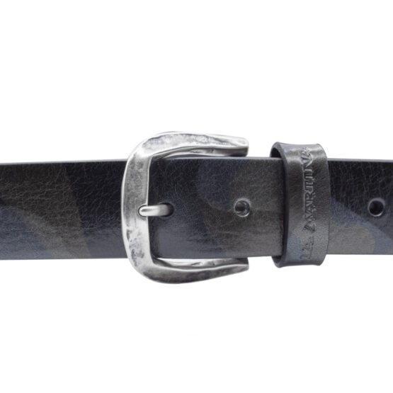 LA MARTINA CINTURA SPORTIVA LMCU01016M125 PELLE COLORE NERO MACULATO CM 3,5 x 125 - immagine 2