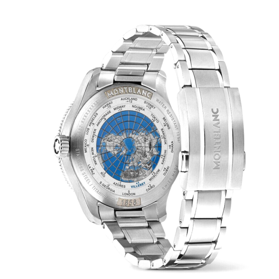 MONTBLANC 129616 - OROLOGIO DA POLSO 1858 GMT CINTURINO IN ACCIAIO - immagine 2