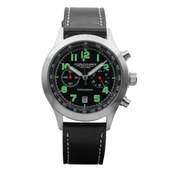 A.G.SPALDING & BROS OROLOGIO ROXBURY  CHRONO 174377P900 CINTURINO IN PELLE
