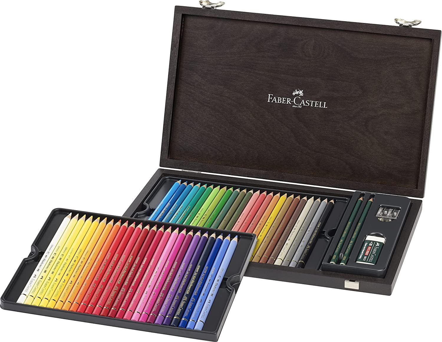 FABER CASTELL 110006 Matite Acquerellabili  IN VALIGETTA LEGNO 48 Pz