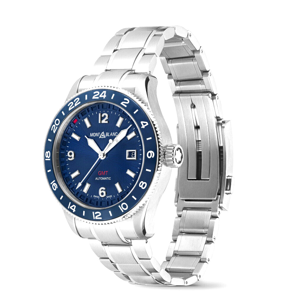 MONTBLANC 129616 - OROLOGIO DA POLSO 1858 GMT CINTURINO IN ACCIAIO - immagine 3