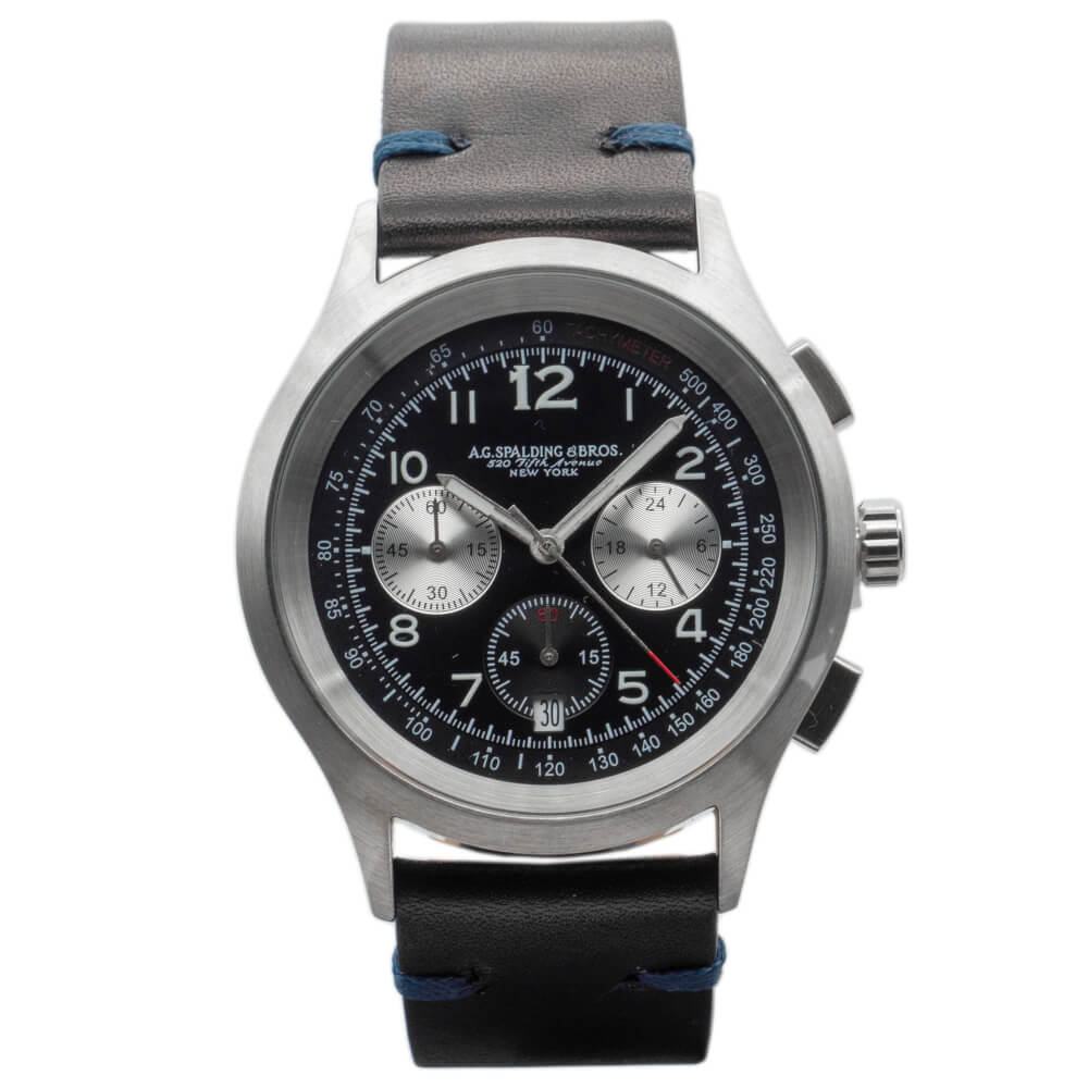 A.G.SPALDING & BROS OROLOGIO HANCOCK CHRONO 174368P900 CINTURINO IN PELLE