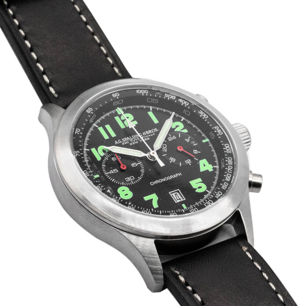 A.G.SPALDING & BROS OROLOGIO ROXBURY CHRONO 174377P900 CINTURINO IN PELLE - immagine 3