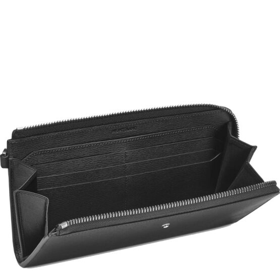 Montblanc Meisterstück 4810 Portafoglio lungo 12 scomparti  nero con cerniera e cinturino da polso removibile 129248 - immagine 3