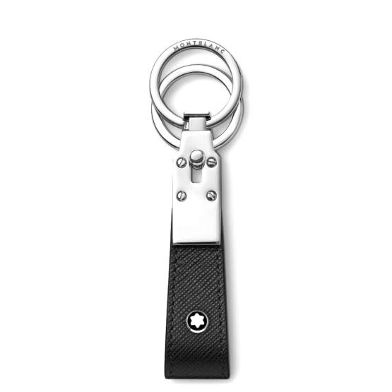 MONTBLANC SARTORIAL PORTACHIAVI IN PELLE DOPPIO ANELLO 130747 COLORE NERO