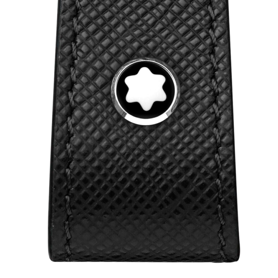 MONTBLANC SARTORIAL PORTACHIAVI IN PELLE DOPPIO ANELLO 130747 COLORE NERO - immagine 2
