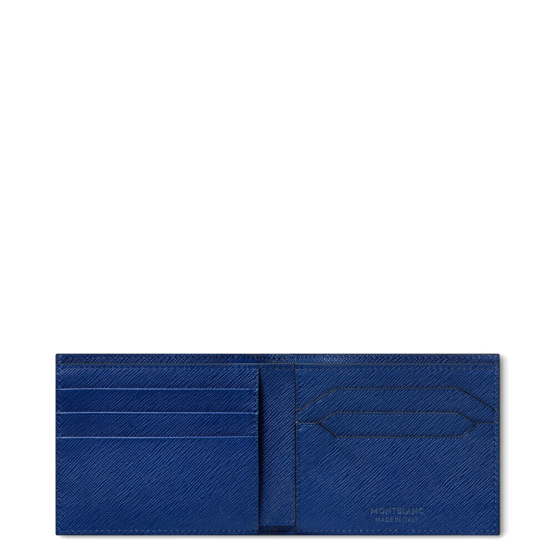 MONTBLANC 130812 SARTORIAL PORTAFOGLI 6CC IN PELLE STAMPA SAFFIANO BLU - immagine 2