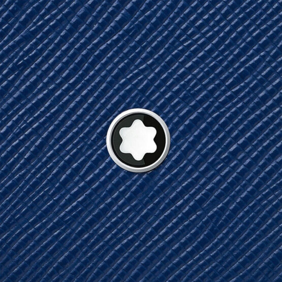 MONTBLANC 130814 SARTORIAL PORTACARTE DI CREDITO IN PELLE SAFFIANO COLORE BLU - immagine 4