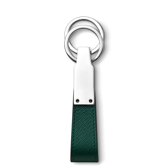 MONTBLANC SARTORIAL PORTACHIAVI IN PELLE DOPPIO ANELLO 130824 COLORE VERDE - immagine 2