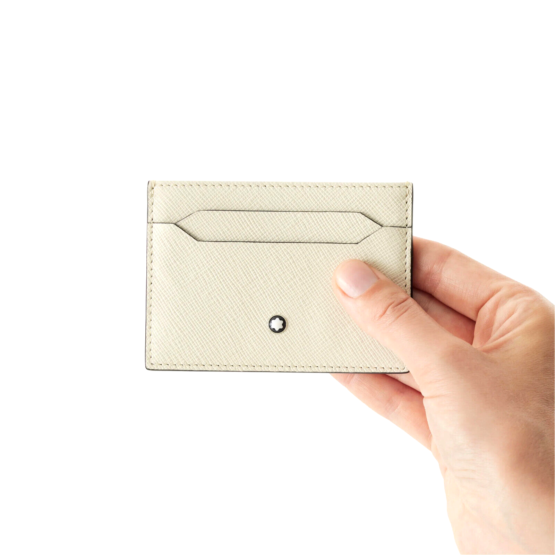 MONTBLANC 130838 SARTORIAL PORTACARTE DI CREDITO IN PELLE SAFFIANO COLORE AVORIO - immagine 3