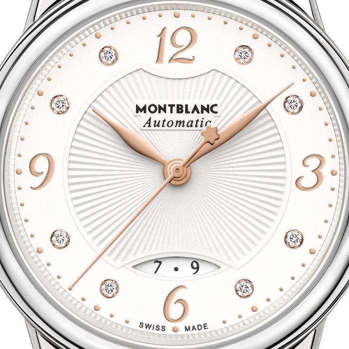 MONTBLANC BOHEME 119918 OROLOGIO DONNA AUTOMATICO QUADRANTE BIANCO E DIAMANTI - immagine 3