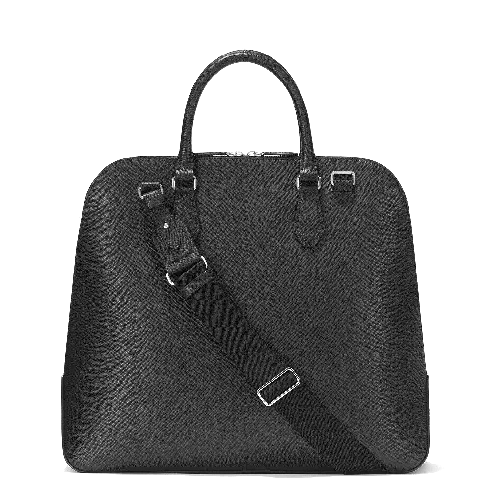 MONTBLANC SARTORIAL 130280  BORSA BOWLING IN PELLE SAFFIANO COLORE NERO - immagine 2