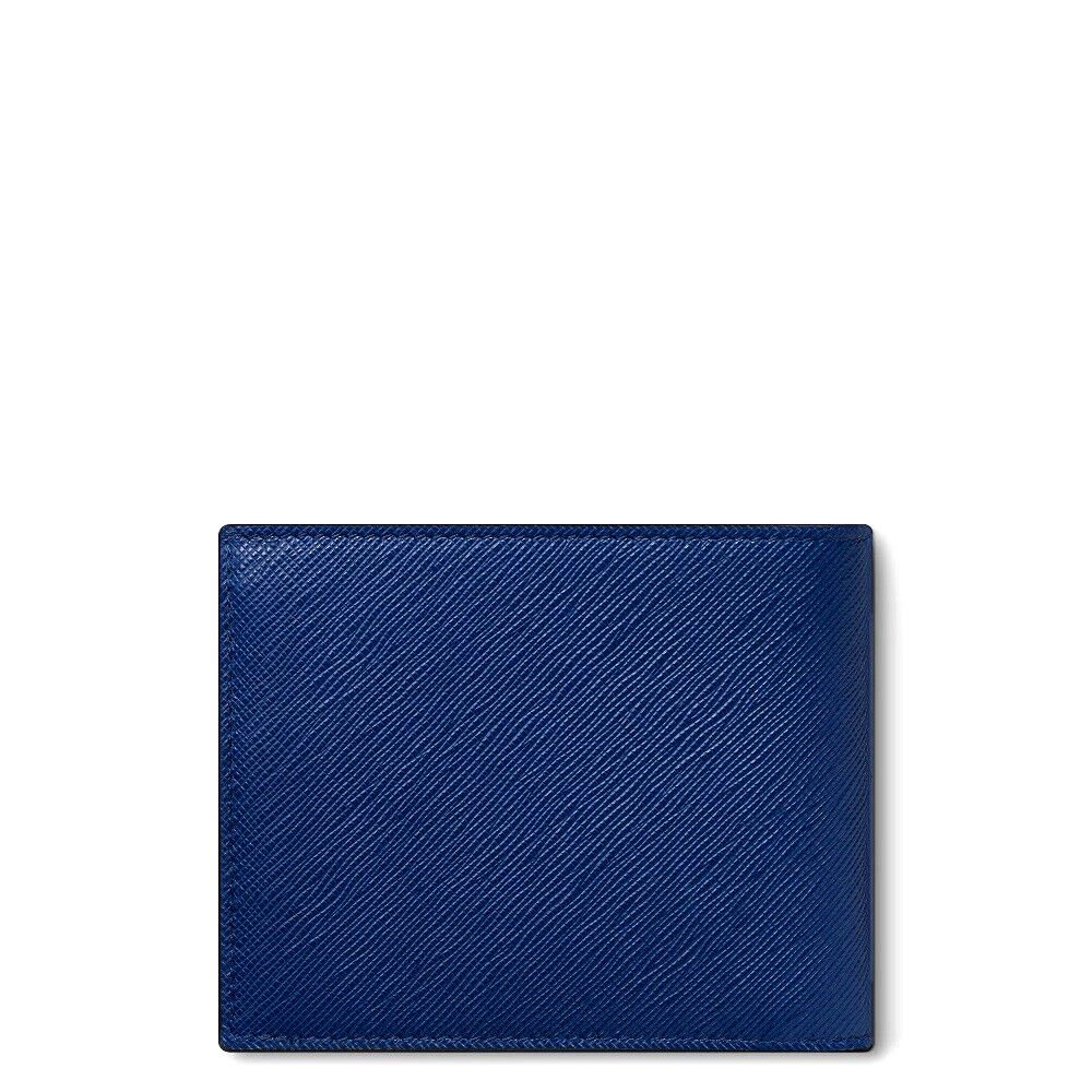 MONTBLANC 130812 SARTORIAL PORTAFOGLI 6CC IN PELLE STAMPA SAFFIANO BLU - immagine 3