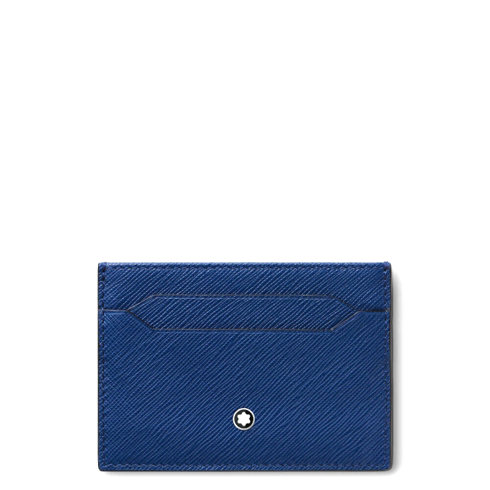 MONTBLANC 130814 SARTORIAL PORTACARTE DI CREDITO IN PELLE SAFFIANO COLORE BLU