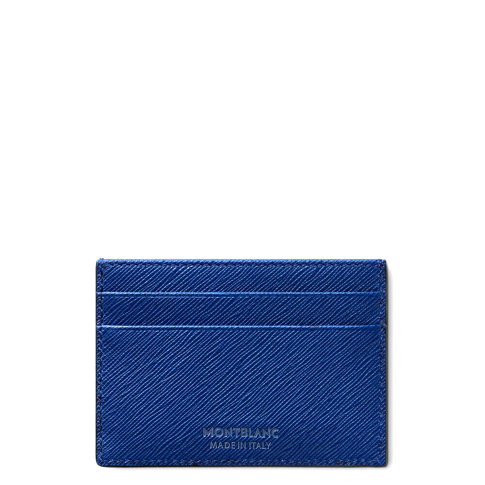 MONTBLANC 130814 SARTORIAL PORTACARTE DI CREDITO IN PELLE SAFFIANO COLORE BLU - immagine 2