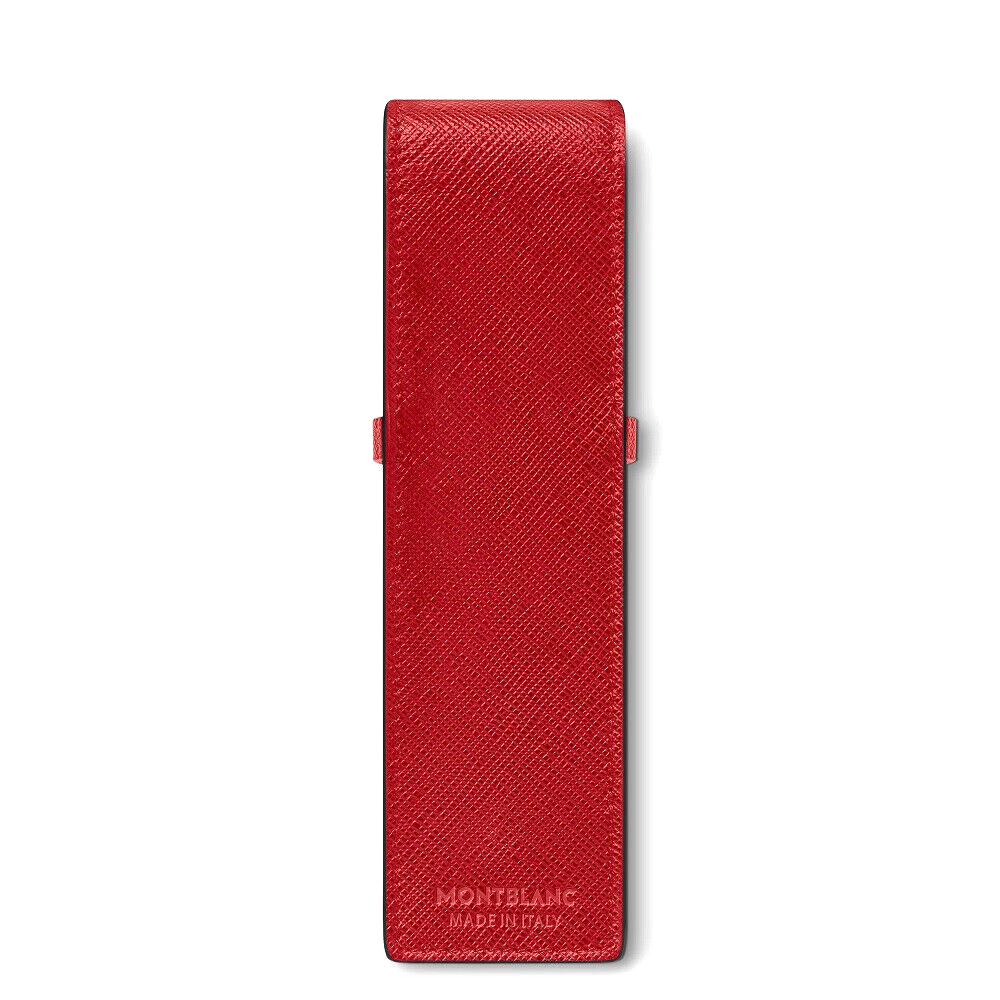 MONTBLANC SARTORIAL 131204 PORTAPENNE 2 STRUMENTI IN PELLE SAFFIANO COL.ROSSO - immagine 2