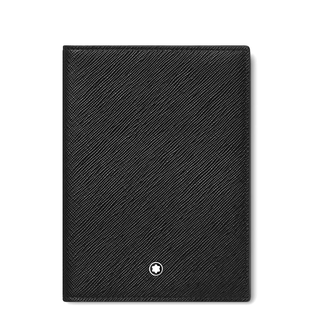 MONTBLANC  SARTORIAL 130746 PORTAPASSAPORTO IN PELLE SAFFIANO COL.NERO