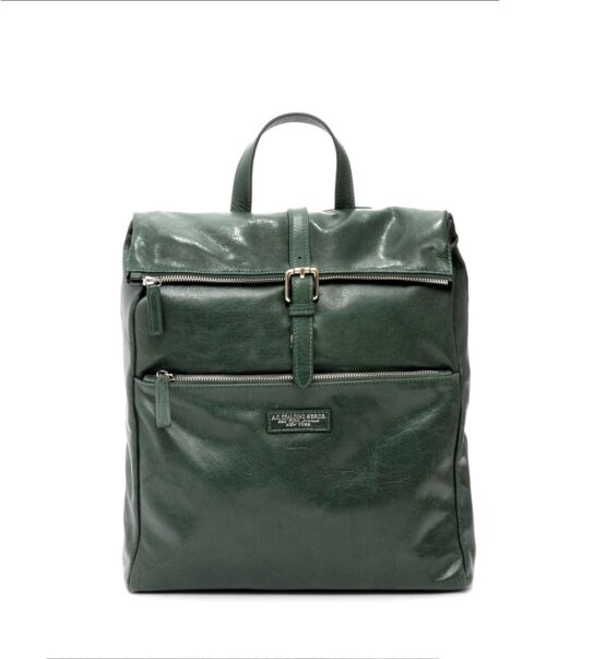 A.G.SPALDING & BROS 309241U332  ROLL TOP ZAINO SOFT-TECH MORBIDA PELLE COLORE VERDE