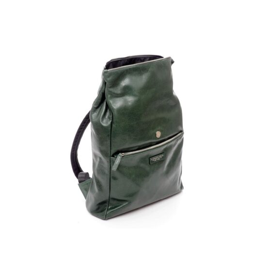 A.G.SPALDING & BROS 309241U332  ROLL TOP ZAINO SOFT-TECH MORBIDA PELLE COLORE VERDE - immagine 2