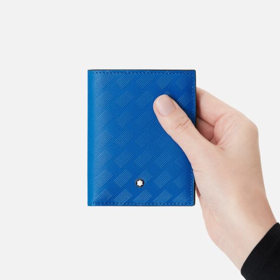 MONTBLANC 130233 EXTREME 3.0 PORTAFOGLI PORTACARTE MINI ASTUCCIO 6 CC OCEAN BLUE - immagine 6